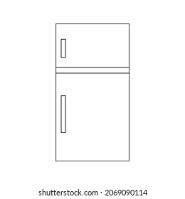 Vector de arte de línea de refrigerador. Icono de refrigerador o clipart.
