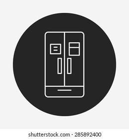 refrigerator line icon