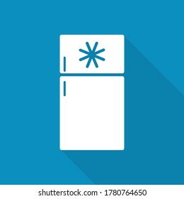  refrigerator line icon vector  black sign with long shadow 