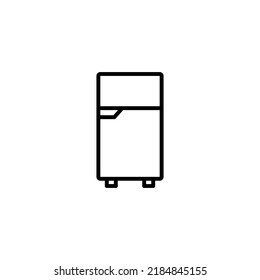 Diseño vectorial de icono de línea de refrigerador