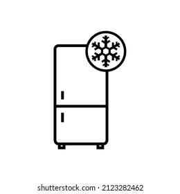Refrigerator line icon, vector outline logo isolated on white background