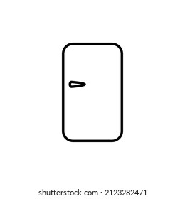 Refrigerator line icon, vector outline logo isolated on white background