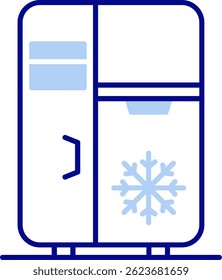 Refrigerator Line vector Icon Design