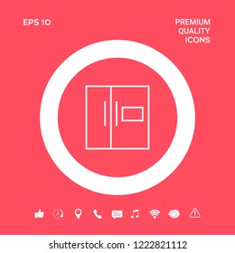 Refrigerator linear icon. Graphic elements for your design