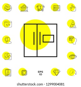 Refrigerator linear icon. Graphic elements for your design