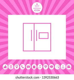 Refrigerator linear icon. Graphic elements for your design