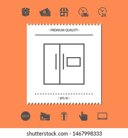 Refrigerator linear icon. Graphic elements for your design