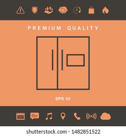 Refrigerator linear icon. Graphic elements for your design