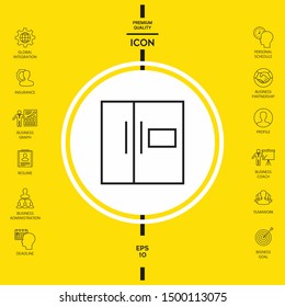 Refrigerator linear icon. Graphic elements for your design