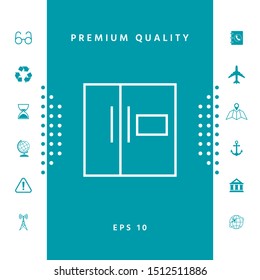 Refrigerator linear icon. Graphic elements for your design