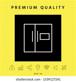 Refrigerator linear icon. Graphic elements for your design