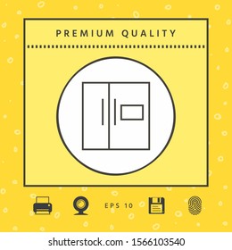 Refrigerator linear icon. Graphic elements for your design