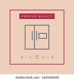 Refrigerator linear icon. Graphic elements for your design