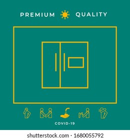 Refrigerator linear icon. Graphic elements for your design