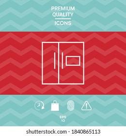 Refrigerator linear icon. Graphic elements for your design