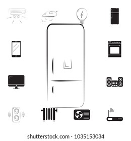 Refrigerator logo icon on white background on white background