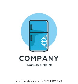 ilustración de diseño vectorial de logotipo de nevera 