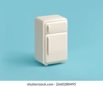 Refrigerator minimalist vector 3D icon