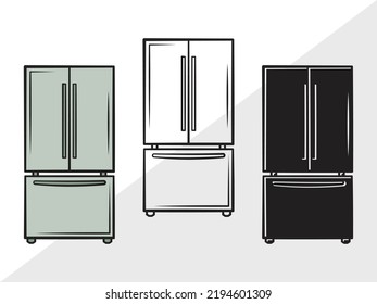 Refrigerator Monogram SVG Printable Vector Illustration svg