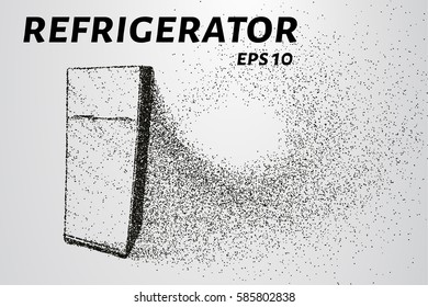 The refrigerator of the particles. The refrigerator consists of circles and points. Vector illustration