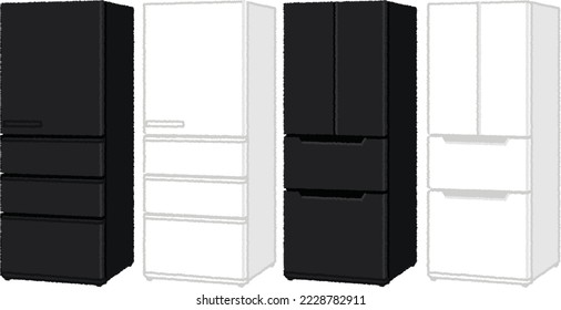 A refrigerator is a product for cooling food and drinks and storing them at a low temperature so as not to spoil them.