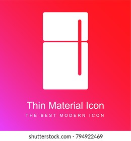 Refrigerator red and pink gradient material white icon minimal design
