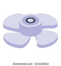 Refrigerator repair fan icon isometric vector. Electrical household. Home repairman