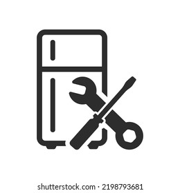 Refrigerator repair icon. Screwdriver wrench. Household Appliance Repair.