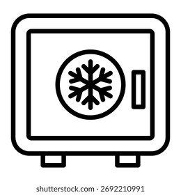 Elemento seguro del icono del refrigerador para el diseño