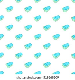 Refrigerator showcase pattern. Cartoon illustration of refrigerator showcase vector pattern for web