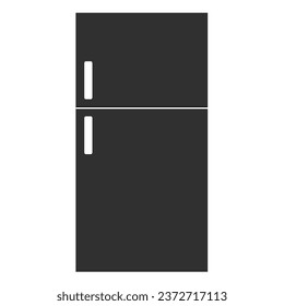 Refrigerator simple icon with white background electrical appliance vector illustration