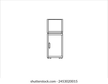 Refrigerator sizes chart filled outline icon. Clipart image isolated on white  Frig flat sign design. Freezer symbol pictogram. Frig icon. Refrigerator sign. UX UI 