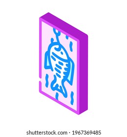 refrigerator for storage fish isometric icon vector. refrigerator for storage fish sign. isolated symbol illustration