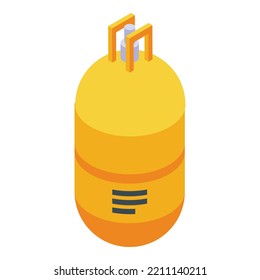 Icono del depósito de refrigerador vector isométrico. Leche refrigerante. Comida freón