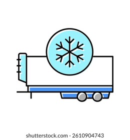refrigerator trailer color icon vector. refrigerator trailer sign. isolated symbol illustration