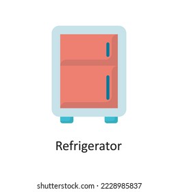 Refrigerator  Vector Flat Icon Design illustration. Housekeeping Symbol on White background EPS 10 File