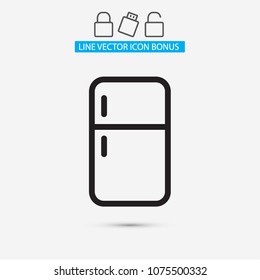 Refrigerator Vector icon