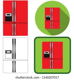 refrigerator vector icon