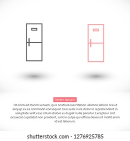 Refrigerator Vector icon