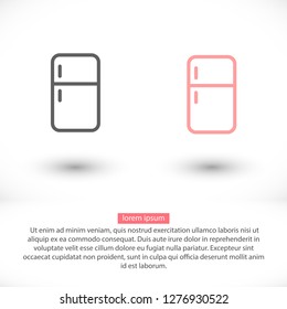 Refrigerator Vector icon