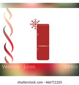 Refrigerator vector icon