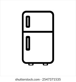 refrigerator vector icon
 black and white