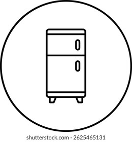 Ícone de vetor de refrigerador. Pode ser usado para impressão, aplicativos móveis e da Web.
