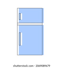 Refrigerator vector. Refrigerator icon or clipart.