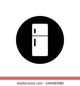 Refrigerator vector icon, cooling symbol. Simple, flat design for web or mobile app