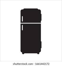 Icono vector refrigerador. Diseño de señas planas fritas. Pictograma con símbolo de congelador. Icono de Frig. Signo del refrigerador