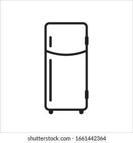 Refrigerator vector icon. Frig flat sign design. Freezer symbol pictogram. Frig icon. Refrigerator sign