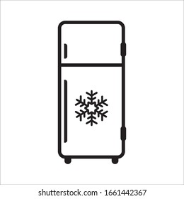 Refrigerator vector icon. Frig flat sign design. Freezer symbol pictogram. Frig icon. Refrigerator sign