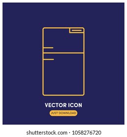 Refrigerator Vector Icon Illustration