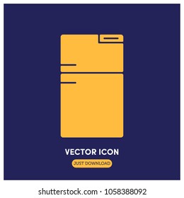 Refrigerator Vector Icon Illustration